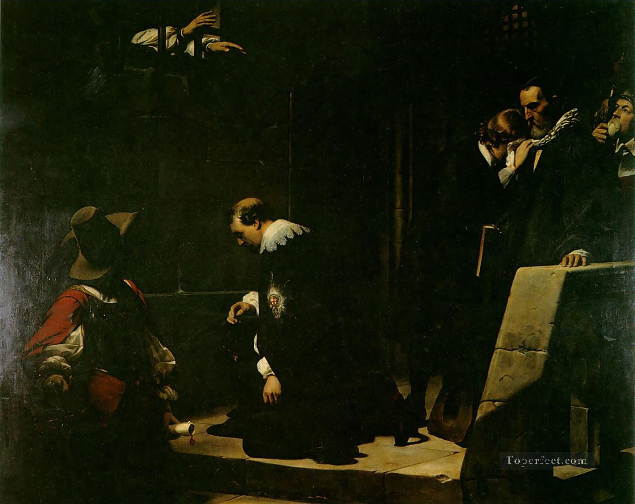 strafford 1836 histories Hippolyte Delaroche Oil Paintings